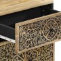 Mesita de noche madera maciza de mango 50x33x60 cm de , Mesitas de noche - Ref: Foro24-358223, Precio: 121,79 €, Descuento: %