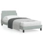 Estructura de cama con cabecero terciopelo gris claro 80x200 cm de , Camas y somieres - Ref: Foro24-373072, Precio: 109,14 €,...