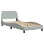 Estructura de cama con cabecero terciopelo gris claro 80x200 cm de , Camas y somieres - Ref: Foro24-373072, Precio: 109,14 €,...