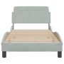 Estructura de cama con cabecero terciopelo gris claro 80x200 cm de , Camas y somieres - Ref: Foro24-373072, Precio: 109,14 €,...