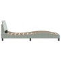 Estructura de cama con cabecero terciopelo gris claro 80x200 cm de , Camas y somieres - Ref: Foro24-373072, Precio: 109,14 €,...