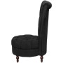 Sillón de respaldo alto de tela negro en Sillones | Comprar online en Foru.es