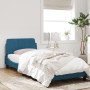 Estructura de cama con cabecero terciopelo azul 90x200 cm de , Camas y somieres - Ref: Foro24-373116, Precio: 112,92 €, Descu...