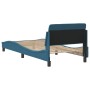 Estructura de cama con cabecero terciopelo azul 90x200 cm de , Camas y somieres - Ref: Foro24-373116, Precio: 112,92 €, Descu...