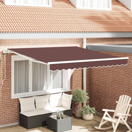 Toldo retráctil automático burdeos 300x250 cm en Toldos | Comprar online en Foru.es