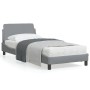 Estructura de cama con cabecero de tela gris claro 90x190 cm de , Camas y somieres - Ref: Foro24-373085, Precio: 127,05 €, De...