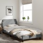 Estructura de cama con cabecero de tela gris claro 90x190 cm de , Camas y somieres - Ref: Foro24-373085, Precio: 127,05 €, De...