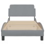 Estructura de cama con cabecero de tela gris claro 90x190 cm de , Camas y somieres - Ref: Foro24-373085, Precio: 127,05 €, De...