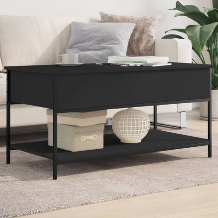 Mesa de centro madera de ingeniería y metal negro 100x50x50 cm de , Mesas de centro - Ref: Foro24-845346, Precio: 66,76 €, De...