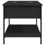 Mesa de centro madera de ingeniería y metal negro 100x50x50 cm de , Mesas de centro - Ref: Foro24-845346, Precio: 66,76 €, De...