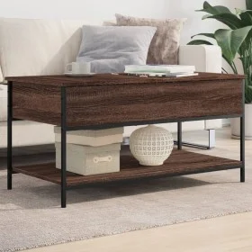 Mesa de centro madera ingeniería metal marrón 100x50x50 cm de , Mesas de centro - Ref: Foro24-845350, Precio: 64,76 €, Descue...