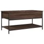 Mesa de centro madera ingeniería metal marrón 100x50x50 cm de , Mesas de centro - Ref: Foro24-845350, Precio: 64,76 €, Descue...