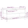 Mesa de centro madera ingeniería metal marrón 100x50x50 cm de , Mesas de centro - Ref: Foro24-845350, Precio: 64,76 €, Descue...