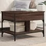 Engineered wood and metal brown oak coffee table 70x50x50 cm by , Coffee table - Ref: Foro24-845365, Price: 69,18 €, Discount: %