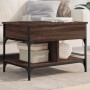 Mesa de centro madera ingeniería metal marrón roble 70x50x50 cm de , Mesas de centro - Ref: Foro24-845365, Precio: 70,66 €, D...