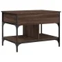 Engineered wood and metal brown oak coffee table 70x50x50 cm by , Coffee table - Ref: Foro24-845365, Price: 69,18 €, Discount: %