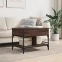 Engineered wood and metal brown oak coffee table 70x50x50 cm by , Coffee table - Ref: Foro24-845365, Price: 69,18 €, Discount: %