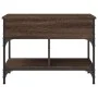 Engineered wood and metal brown oak coffee table 70x50x50 cm by , Coffee table - Ref: Foro24-845365, Price: 69,18 €, Discount: %