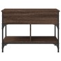 Mesa de centro madera ingeniería metal marrón roble 70x50x50 cm de , Mesas de centro - Ref: Foro24-845365, Precio: 70,66 €, D...