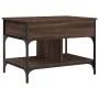 Engineered wood and metal brown oak coffee table 70x50x50 cm by , Coffee table - Ref: Foro24-845365, Price: 69,18 €, Discount: %