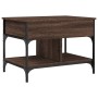 Mesa de centro madera ingeniería metal marrón roble 70x50x50 cm de , Mesas de centro - Ref: Foro24-845365, Precio: 70,66 €, D...