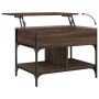 Engineered wood and metal brown oak coffee table 70x50x50 cm by , Coffee table - Ref: Foro24-845365, Price: 69,18 €, Discount: %