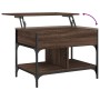 Mesa de centro madera ingeniería metal marrón roble 70x50x50 cm de , Mesas de centro - Ref: Foro24-845365, Precio: 70,66 €, D...