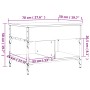 Mesa de centro madera ingeniería metal marrón roble 70x50x50 cm de , Mesas de centro - Ref: Foro24-845365, Precio: 70,66 €, D...