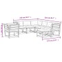 Set muebles jardín con cojines 8 pzas madera maciza pino blanco de , Conjuntos de jardín - Ref: Foro24-3216946, Precio: 979,8...