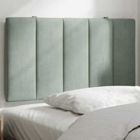 Light gray velvet padded headboard 90 cm by , Headboards and footboards - Ref: Foro24-374649, Price: 35,32 €, Discount: %