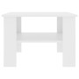 Mesa de centro madera contrachapada blanco 60x60x42 cm de vidaXL, Mesas de centro - Ref: Foro24-800207, Precio: 44,03 €, Desc...