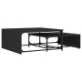 Mesas de centro apilables 2 pzas madera ingeniería metal negro de , Mesas de centro - Ref: Foro24-845331, Precio: 80,85 €, De...