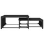 Mesas de centro apilables 2 pzas madera ingeniería metal negro de , Mesas de centro - Ref: Foro24-845331, Precio: 80,85 €, De...