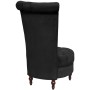 Sillón de respaldo alto de tela negro en Sillones | Comprar online en Foru.es