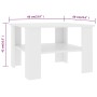 Mesa de centro madera contrachapada blanco 60x60x42 cm de vidaXL, Mesas de centro - Ref: Foro24-800207, Precio: 44,03 €, Desc...