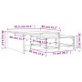 Mesas de centro apilables 2 pzas madera ingeniería metal negro de , Mesas de centro - Ref: Foro24-845331, Precio: 80,85 €, De...