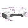 Set de sofás de jardín 10 pzas cojines ratán sintético negro de , Conjuntos de jardín - Ref: Foro24-3260403, Precio: 610,41 €...