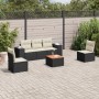 Set de sofás de jardín 6 piezas y cojines ratán sintético negro de , Conjuntos de jardín - Ref: Foro24-3225384, Precio: 338,8...