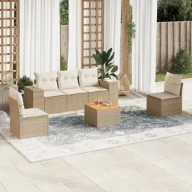 Juego de sofás jardín con cojines 6 pzas ratán sintético beige de , Conjuntos de jardín - Ref: Foro24-3225386, Precio: 400,85...