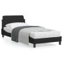 Estructura de cama con cabecero de terciopelo negro 90x200 cm de , Camas y somieres - Ref: Foro24-373114, Precio: 135,64 €, D...
