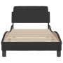 Estructura de cama con cabecero de terciopelo negro 90x200 cm de , Camas y somieres - Ref: Foro24-373114, Precio: 135,64 €, D...