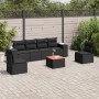 Set de comedor de jardín 7 pzas y cojines ratán sintético negro de , Conjuntos de jardín - Ref: Foro24-3225390, Precio: 452,6...