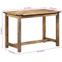 Mesa de comedor madera maciza de mango 110x55x75 cm de , Mesas de cocina y de comedor - Ref: Foro24-358946, Precio: 149,91 €,...