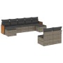 Set de muebles de jardín 9 pzas y cojines ratán sintético gris de , Conjuntos de jardín - Ref: Foro24-3260457, Precio: 512,91...