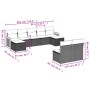 Set de muebles de jardín 9 pzas y cojines ratán sintético gris de , Conjuntos de jardín - Ref: Foro24-3260457, Precio: 512,91...