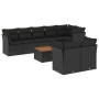 Set de sofás de jardín 8 piezas y cojines ratán sintético negro de , Conjuntos de jardín - Ref: Foro24-3223731, Precio: 572,6...