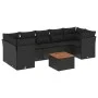 8-piece garden sofa set and black synthetic rattan cushions by , Garden sets - Ref: Foro24-3223507, Price: 523,24 €, Discount: %