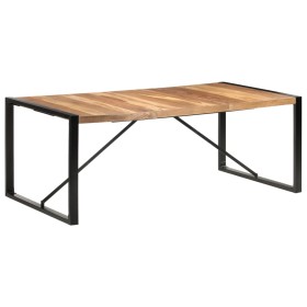 Mesa de comedor madera maciza con acabado acacia 200x100x75cm en Mesas de comedor | Comprar online en Foru.es