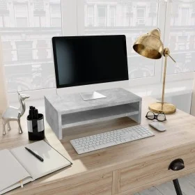 Soporte de pantalla madera ingeniería gris hormigón 42x24x13 cm de vidaXL, Muebles TV - Ref: Foro24-800220, Precio: 17,76 €, ...