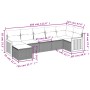 Set de sofás de jardín 7 piezas con cojines ratán PE gris de , Conjuntos de jardín - Ref: Foro24-3260275, Precio: 449,32 €, D...